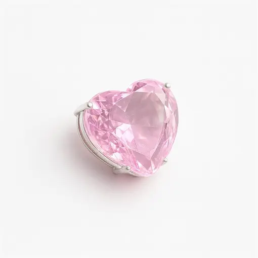 GAR306 CORAÇÃO CRISTAL ROSA