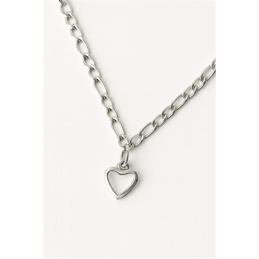 PULSEIRA DE PRATA CORAÇÃO VAZADO INFANTIL