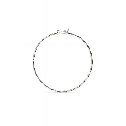 966BRACELETE DE PRATA TORCIDO