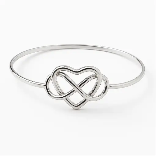 BRACELETE CORAÇÃO COM INFINITO