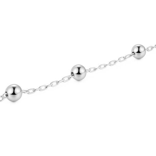 PULSEIRA DE PRATA COM 5 BOLINHAS
