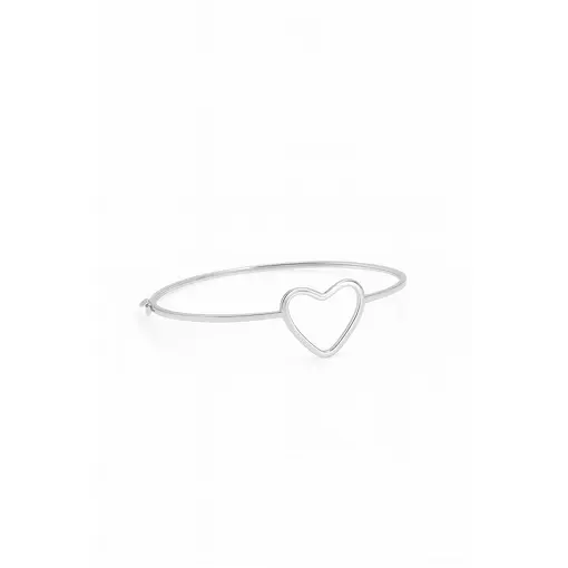 BRACELETE DE PRATA CORAÇÃO