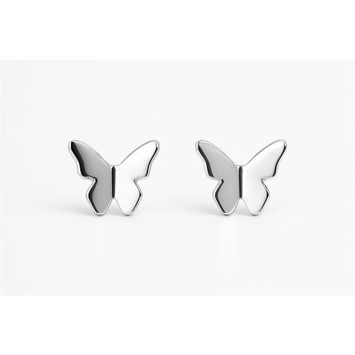 BRINCO DE PRATA BORBOLETA ORIGAM