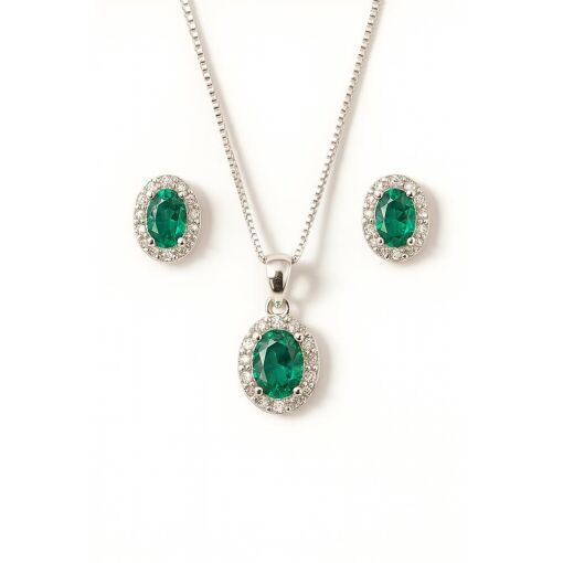 CONJUNTO PRATA OVAL