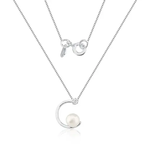 830GARG MEIO ARCO PEROLA BIWA 5,00mm C/ZIRC