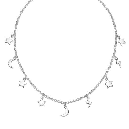 GARGANTILHA DE PRATA CHOKER CELESTE