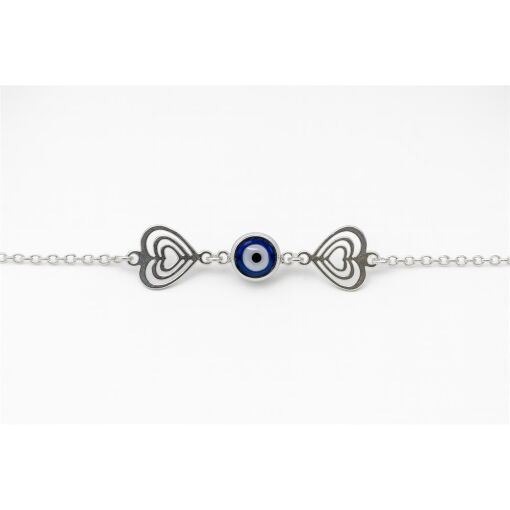 PULSEIRA OLHO GREGO COM CORAÇÕES