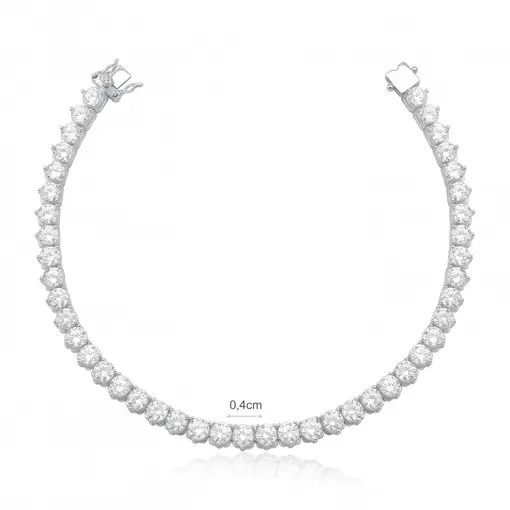 PULS RIVIERA 4,00mm PRATA COM RODIO