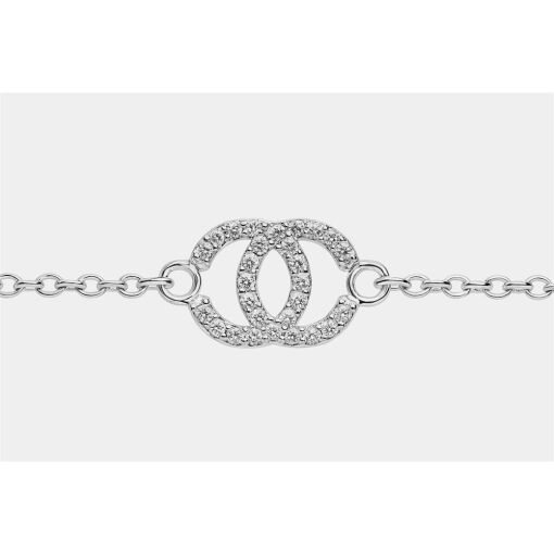 PULSEIRA DE PRATA COM ZIRCÔNIA CIRCULO