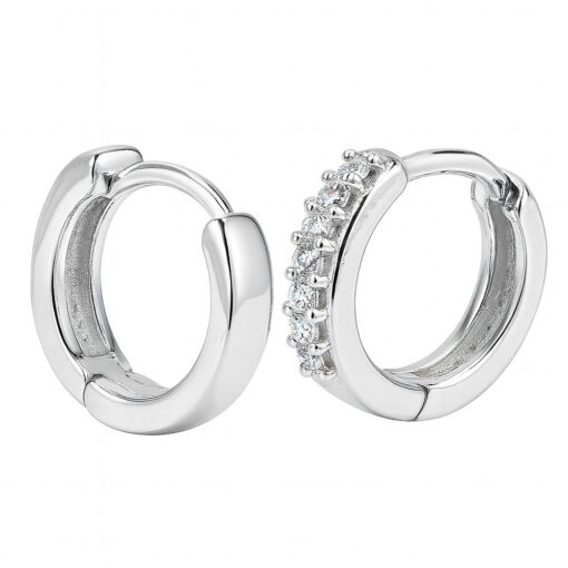 ARGOLA DE PRATA CRAVEJADA COM ZIRCÔNIA