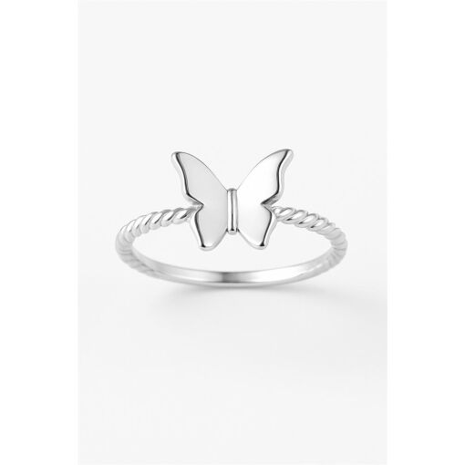 ANEL DE PRATA BORBOLETA ORIGAMI
