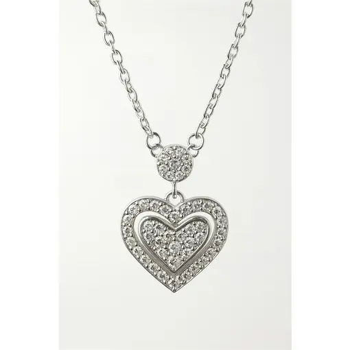 GAR453 CORAÇÃO DE LUZ COM ZIRCÔNIA