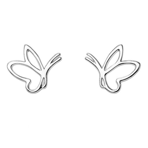 BRINCO DE PRATA ASAS FECHADAS DE BORBOLETA