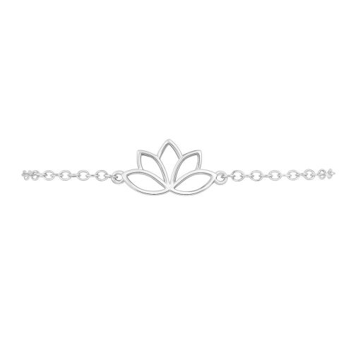 PULSEIRA DE PRATA FLOR DE LÓTUS
