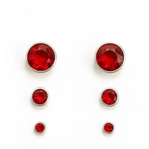 BRINCO TRIO EMBUTIDO VERMELHO