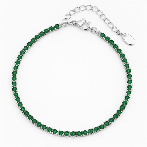 GARGANTILHA DE PRATA CHOKER RIVIERA VERDE