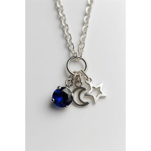 PULSEIRA DE PRATA LUA E ESTRELA COM ZIRCÔNIA