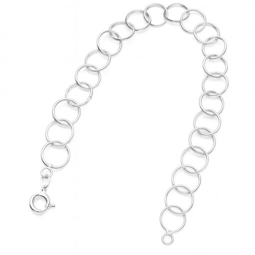 PULSEIRA DE PRATA CÍRCULOS