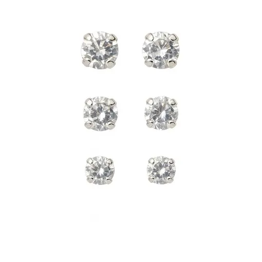 1159BR TRIO REDONDO CRAVADO CRISTAL - 2, 3 e 4 MM