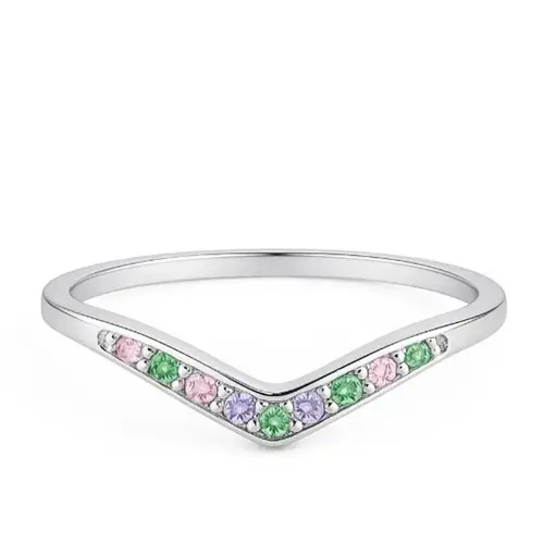 AN748 PRATA V COM ZIRCONIA