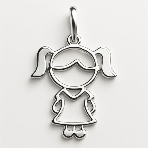 PINGENTE DE PRATA MENINA
