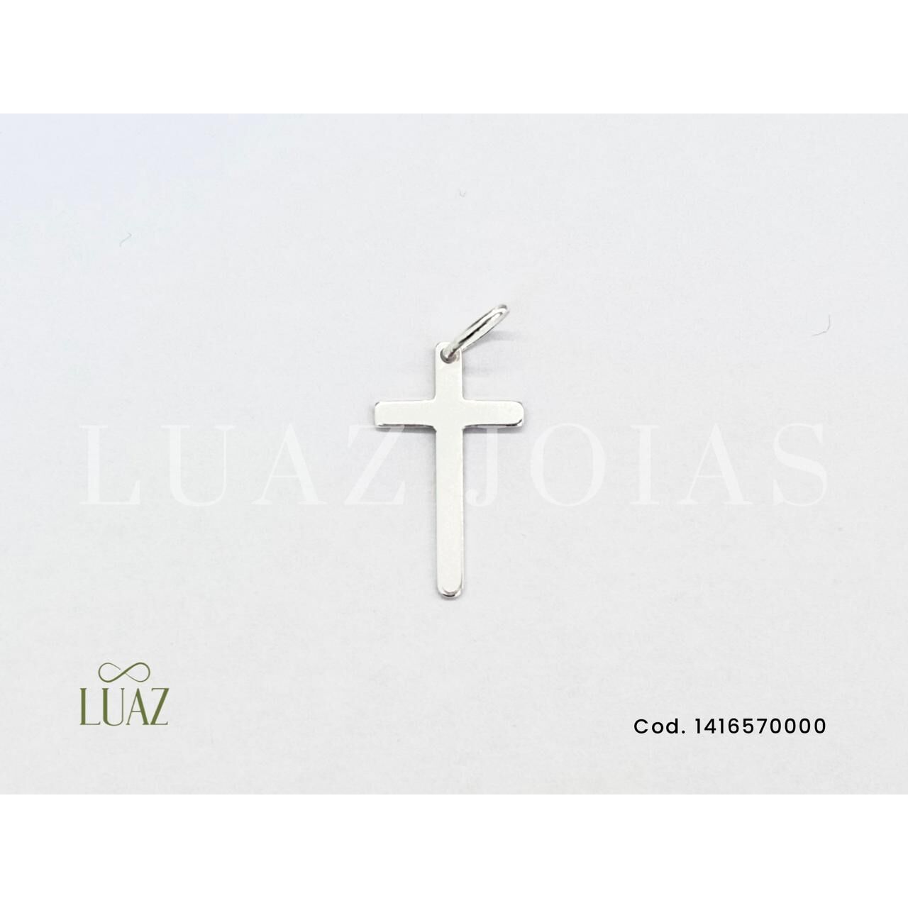 Pingente masculino cruz lisa media