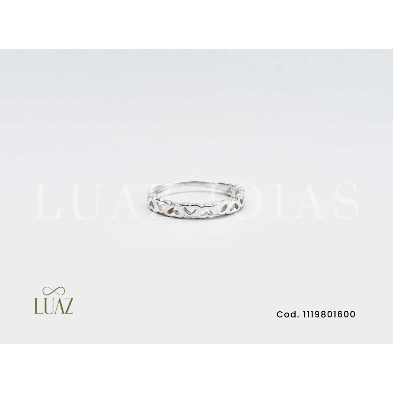 Anel Micro Coração Vazado Liso