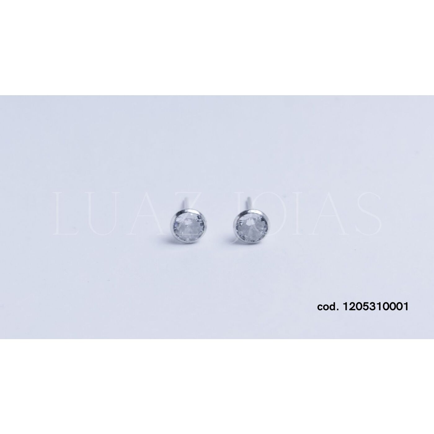 Brinco Ponto de Luz Zirconia Achatada G