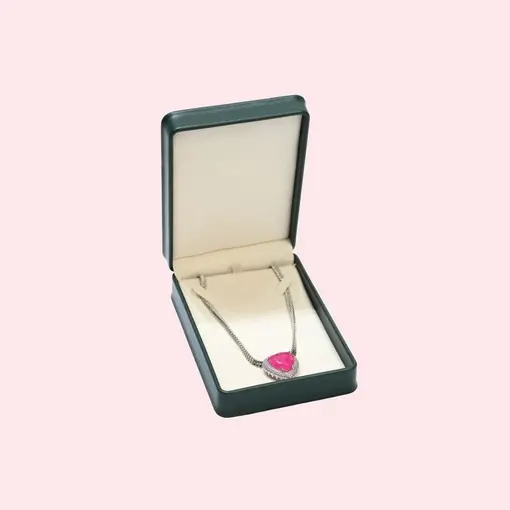 ESTOJO COLAR DE CORINO REDONDO PARA JOIAS