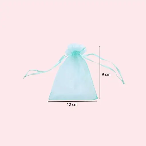 EMBALAGEM SAQUINHO ORGANZA 9X12CM COM 10 UNIDADES