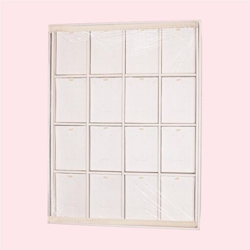 BANDEJA COM 16 TAGS C/ TAMPA PARA COLARES, BRINCOS, ANEIS E BERL