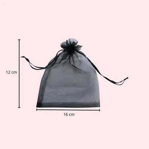 EMBALAGEM SAQUINHO ORGANZA 12X16CM COM 10 UNIDADES
