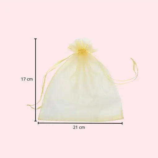 EMBALAGEM SAQUINHO ORGANZA 17X21CM COM 10 UNIDADES