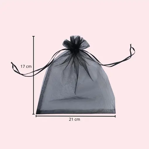 EMBALAGEM SAQUINHO ORGANZA 17X21CM COM 10 UNIDADES