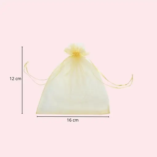 EMBALAGEM SAQUINHO ORGANZA 12X16CM COM 10 UNIDADES