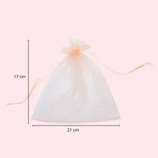 EMBALAGEM SAQUINHO ORGANZA 17X21CM COM 10 UNIDADES