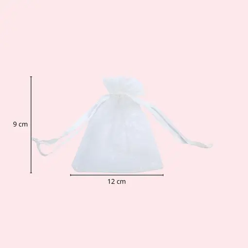 EMBALAGEM SAQUINHO ORGANZA 9X12CM COM 10 UNIDADES