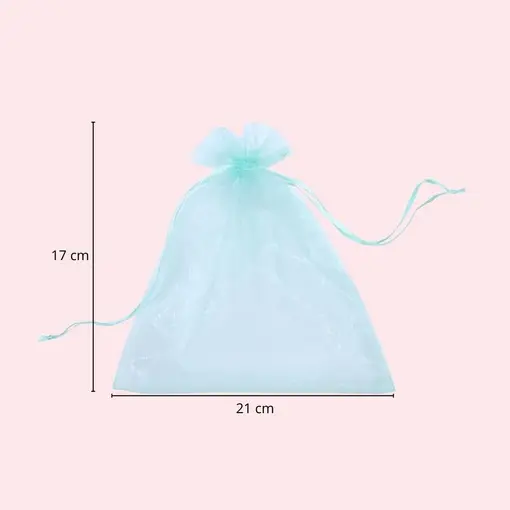 EMBALAGEM SAQUINHO ORGANZA 17X21CM COM 10 UNIDADES