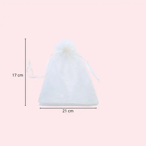 EMBALAGEM SAQUINHO ORGANZA 17X21CM COM 10 UNIDADES