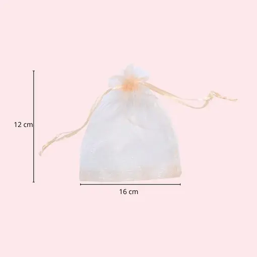 EMBALAGEM SAQUINHO ORGANZA 12X16CM COM 10 UNIDADES