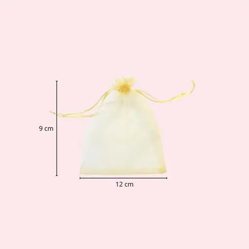 EMBALAGEM SAQUINHO ORGANZA 9X12CM COM 10 UNIDADES