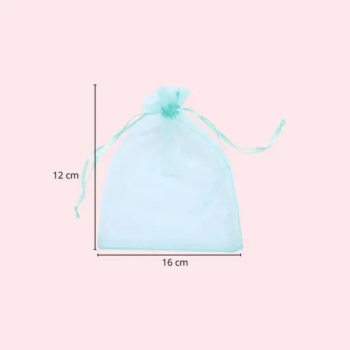 EMBALAGEM SAQUINHO ORGANZA 12X16CM COM 10 UNIDADES