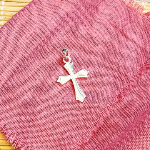 Pingente Cruz Portuguesa de Prata 3,0cm