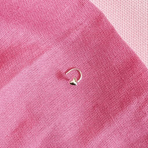 Piercing de Prata Pino com Coração