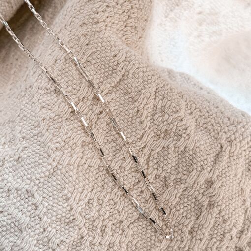 Corrente de Prata em Malha Cartier 1,5mm 60cm