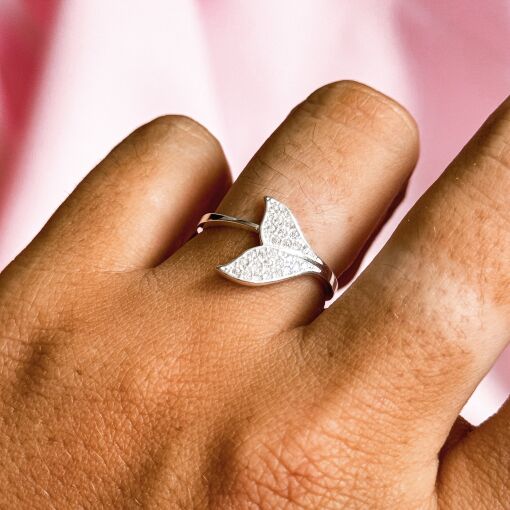 Anel Calda de Sereia de Prata M1