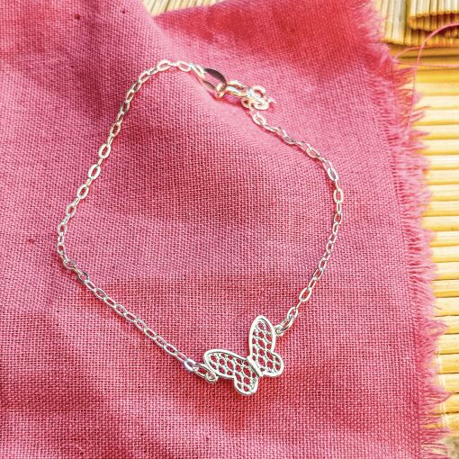 Pulseira Borboleta de Prata