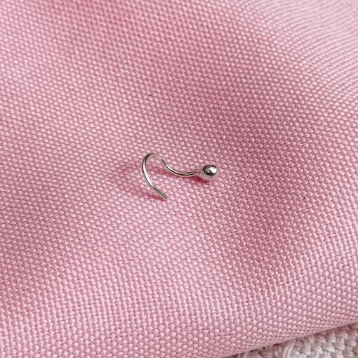 Piercing de Prata Pino com Bolinha