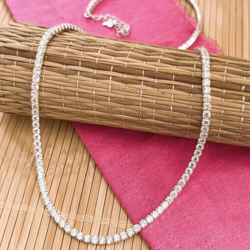 Colar Riviera de Prata 2mm