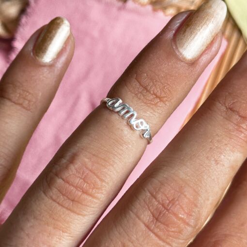 Anel Falange Amor de Prata